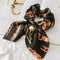 2020 New Chiffon Bowknot Silk Hair Scrunchies Women Pearl Ponytail Holder Hair Tie Hair Rope Rubber Bands Hair Accessories