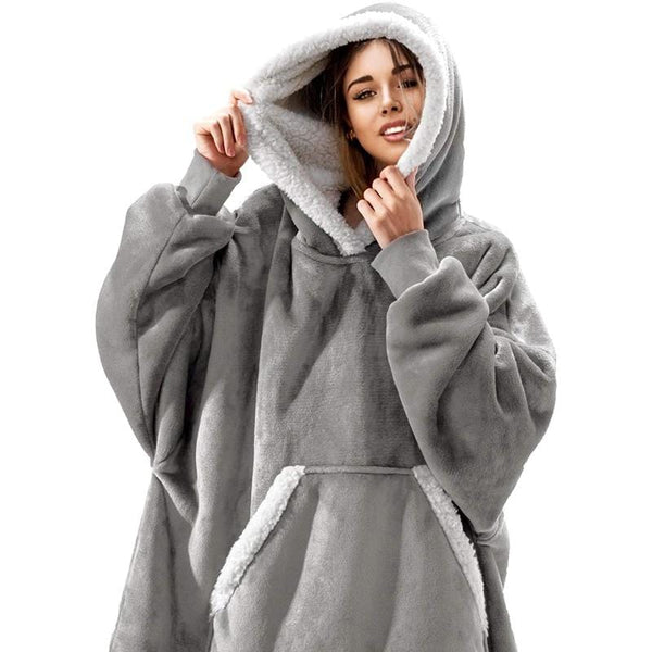 Women Oversized Hoodie Sweatshirt Winter Fleece Giant TV Blanket With Sleeves Hoodies Sweatshirts Women Clothes Moletom Feminino