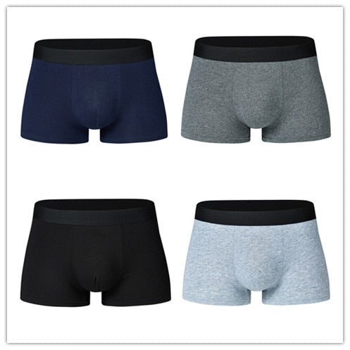 4 pcs/lot Large Loose men underwear Male Panties Cotton UnderPants Men Boxers   Big Yards Men's Panties Plus Size 4XL 5XL 6XL