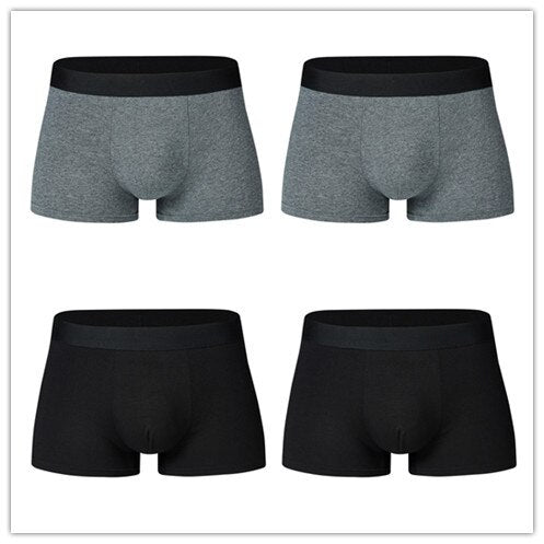 4 pcs/lot Large Loose men underwear Male Panties Cotton UnderPants Men Boxers   Big Yards Men's Panties Plus Size 4XL 5XL 6XL
