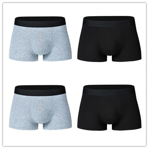 4 pcs/lot Large Loose men underwear Male Panties Cotton UnderPants Men Boxers   Big Yards Men's Panties Plus Size 4XL 5XL 6XL