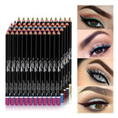 MENOW 12 Pcs/Set Waterproof Eye Pencil Makeup Pen Eyeliner Eye Pencil Waterproof Beauty Pen Eyeliner Eye Liner Pen Cosmetics