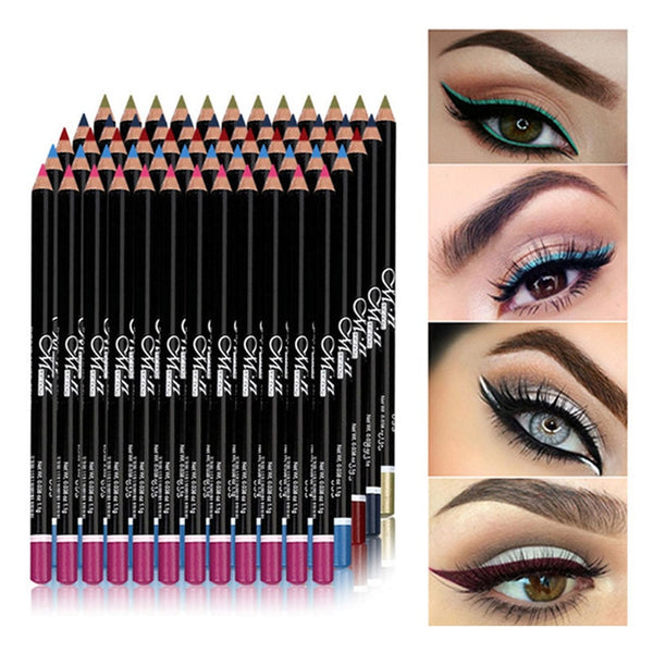 MENOW 12 Pcs/Set Waterproof Eye Pencil Makeup Pen Eyeliner Eye Pencil Waterproof Beauty Pen Eyeliner Eye Liner Pen Cosmetics