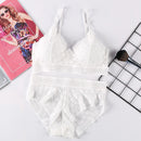 Women Lace Bra Sets Seamless Underwear Backless Vest Sexy Panties Padded Bralette Lingerie Ultrathin Briefs Female Intimates