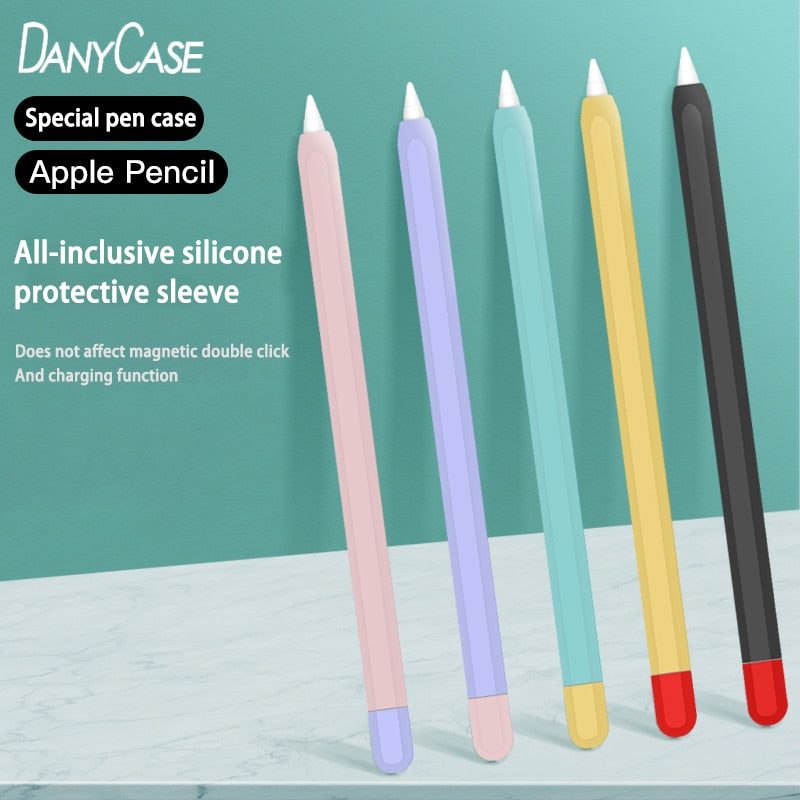 Soft Silicone Apple Pencil Cases For iPad Tablet Touch Pen Stylus Protective Sleeve Cover Anti-lost For iPad Pencil Accessories