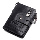 Luxury Designer Men Wallet Genuine Leather Bifold Short Wallets Male Hasp Vintage Purse Coin Pouch Multi-functional Cards Pocket