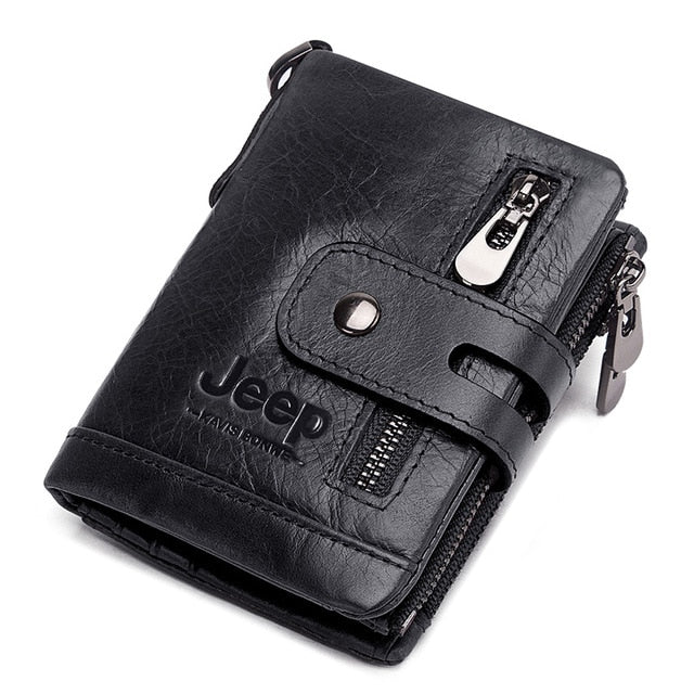 Luxury Designer Men Wallet Genuine Leather Bifold Short Wallets Male Hasp Vintage Purse Coin Pouch Multi-functional Cards Pocket