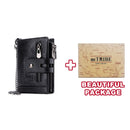 Luxury Designer Men Wallet Genuine Leather Bifold Short Wallets Male Hasp Vintage Purse Coin Pouch Multi-functional Cards Pocket