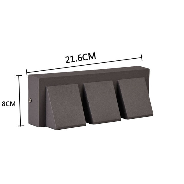 5W 6W 15W Modern simple creative outdoor waterproof wall lamp LED courtyard lamps gate lamp terrace balcony garden wall light