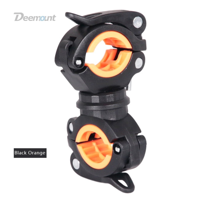 Deemount Bicycle Light Bracket Bike Lamp Holder LED Torch Headlight Pump Stand Quick Release Mount 360 Degree Rotatable HLD-211