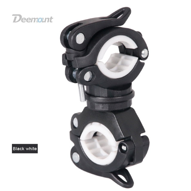 Deemount Bicycle Light Bracket Bike Lamp Holder LED Torch Headlight Pump Stand Quick Release Mount 360 Degree Rotatable HLD-211
