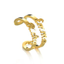 Letdiffery Personlizd Double Name Rings Stainless Steel Adjustable Women Wedding Rings Unique Engagement Gifts