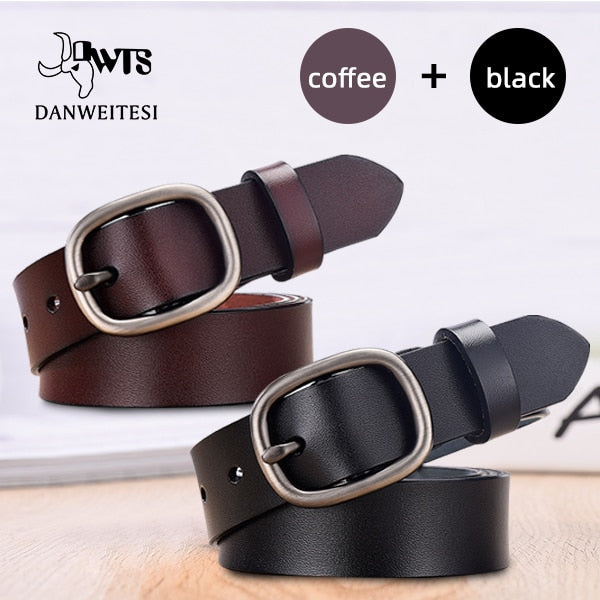 【DWTS】Women's Belt Fashion Women Female Belt Genuine  Leather Belts For Women Female Belt Pin Buckles Fancy Vintage for Jeans