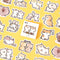 Cute cat Label Kawaii Diary Handmade Adhesive Paper Flake Japan Vintage box mini Sticker Scrapbooking  Stationery