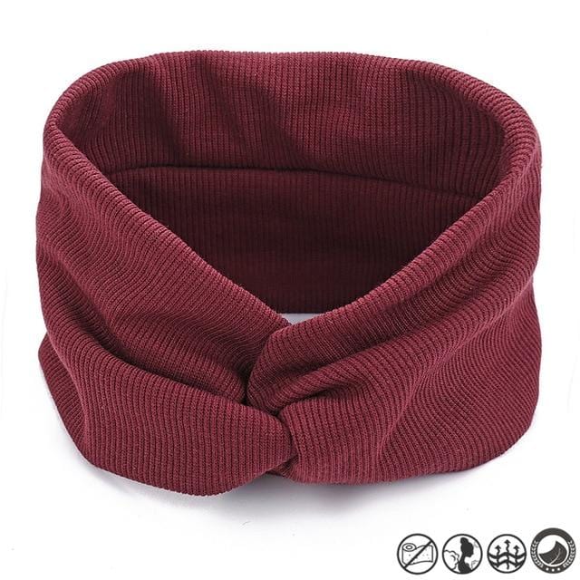 17KM 13 Color Cotton Headband For Women Girl Baby Headband 2020 Elastic Knot Headbands Twist Fashion Cross Hair Accessories