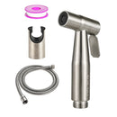 Handheld Toilet Bidet Faucet Sprayer Stainless Steel Bathroom Hand Bidet Spraye Set Toilet Self Cleaning Shower Head No Punch