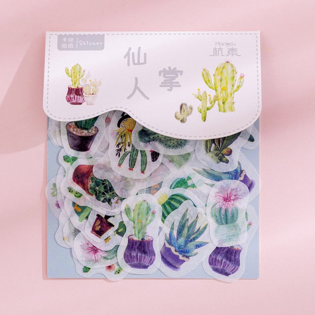 80 pcs/bag Japanese Stationery Stickers Cute Cat Sticky Paper Kawaii PVC Diary Bear sticker For Decoration Diary Scrapbooking