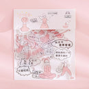 80 pcs/bag Japanese Stationery Stickers Cute Cat Sticky Paper Kawaii PVC Diary Bear sticker For Decoration Diary Scrapbooking