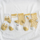 5Pairs/lot 0-9Y Kids Socks Summer Cotton Cartoon Animal Kids Socks Carrot Girls Mesh Cute Newborn Boy Toddler Children Socks
