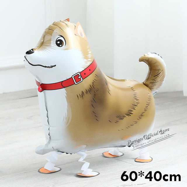 Mixes Walking Animal HELIUM Balloons Cute Cat Dog Panda Dinosaur Tiger pet air Ballons birthday party decorations kids and adult