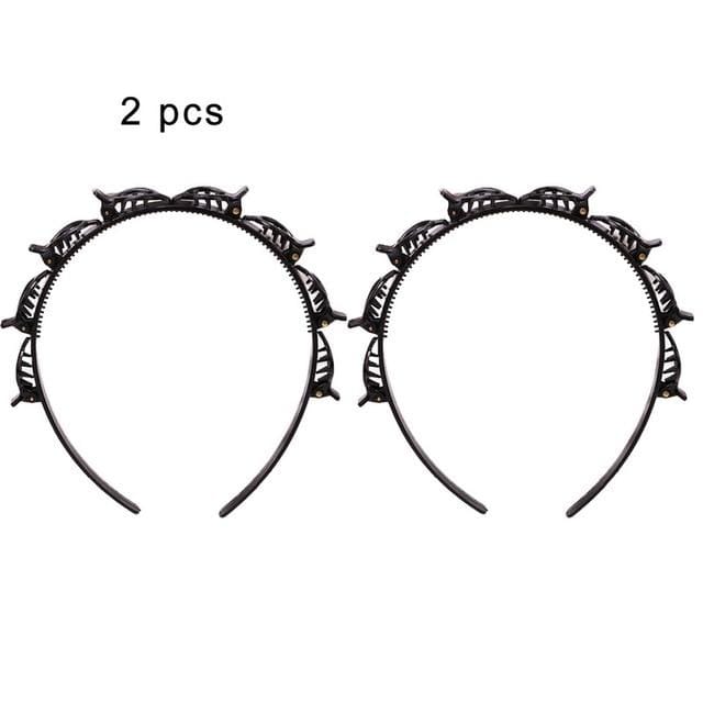 Black Braider Hair Clip Burst Pin Hairdo Bring Hair Hoop Multi-storey Wisp Air Weave Head Hoop Styling Tool
