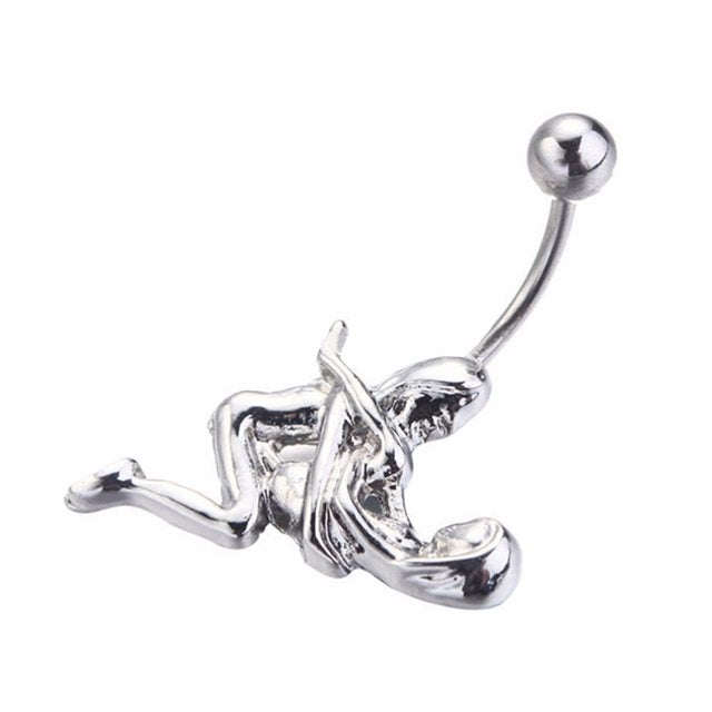 14G 316L surgical steel bar Nickel-free Retail Snake belly button ring fashion lizard lady body piercing navel belly jewelry