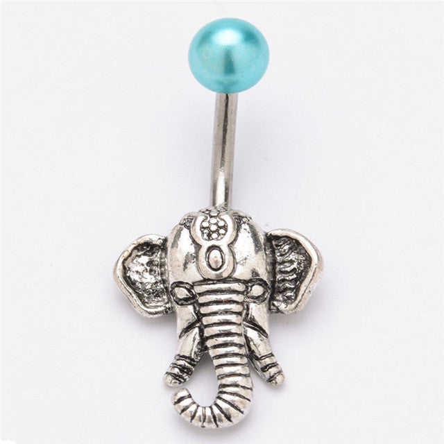 14G 316L surgical steel bar Nickel-free Retail Snake belly button ring fashion lizard lady body piercing navel belly jewelry