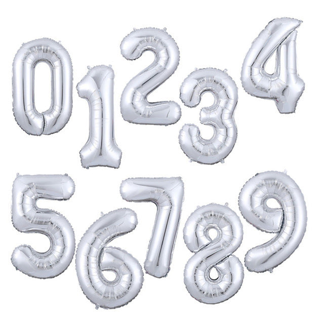 Giant Size 40&42 Inch Blue/Pink Big Number Foil Balloons 0-9 Birthday Wedding Engagement Party Decor Globos Kids Ball Supplies