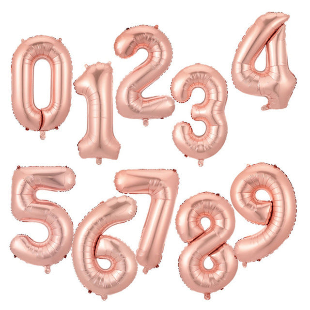 Giant Size 40&42 Inch Blue/Pink Big Number Foil Balloons 0-9 Birthday Wedding Engagement Party Decor Globos Kids Ball Supplies
