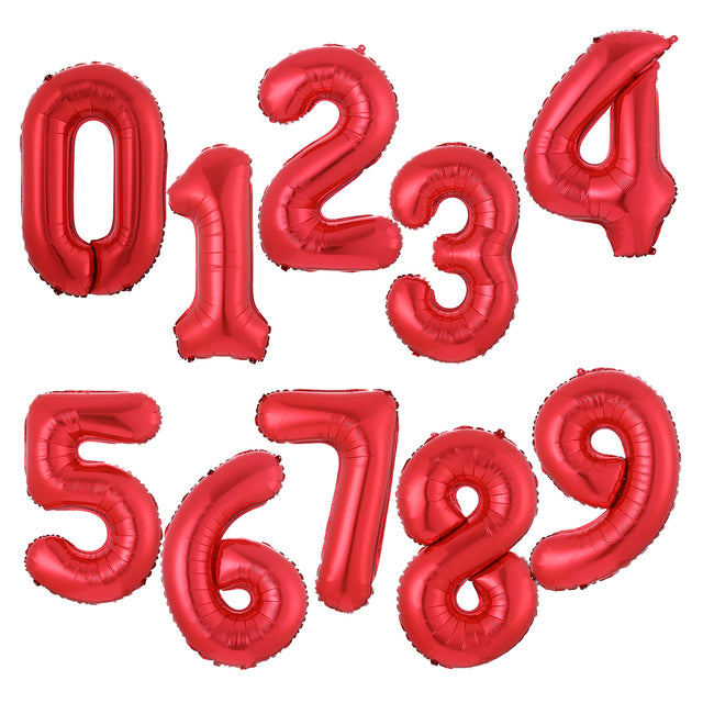 Giant Size 40&42 Inch Blue/Pink Big Number Foil Balloons 0-9 Birthday Wedding Engagement Party Decor Globos Kids Ball Supplies