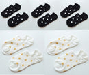 5Pais/Lot Women Socks Short Cotton Aesthetic Novelty Dot Sweet Boat Socks Chaussette Femme Skarpety Kobieta Ankle Sock Woman