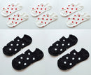 5Pais/Lot Women Socks Short Cotton Aesthetic Novelty Dot Sweet Boat Socks Chaussette Femme Skarpety Kobieta Ankle Sock Woman