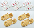 5Pais/Lot Women Socks Short Cotton Aesthetic Novelty Dot Sweet Boat Socks Chaussette Femme Skarpety Kobieta Ankle Sock Woman