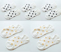 5Pais/Lot Women Socks Short Cotton Aesthetic Novelty Dot Sweet Boat Socks Chaussette Femme Skarpety Kobieta Ankle Sock Woman