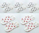 5Pais/Lot Women Socks Short Cotton Aesthetic Novelty Dot Sweet Boat Socks Chaussette Femme Skarpety Kobieta Ankle Sock Woman