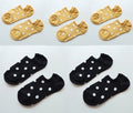 5Pais/Lot Women Socks Short Cotton Aesthetic Novelty Dot Sweet Boat Socks Chaussette Femme Skarpety Kobieta Ankle Sock Woman