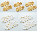 5Pais/Lot Women Socks Short Cotton Aesthetic Novelty Dot Sweet Boat Socks Chaussette Femme Skarpety Kobieta Ankle Sock Woman