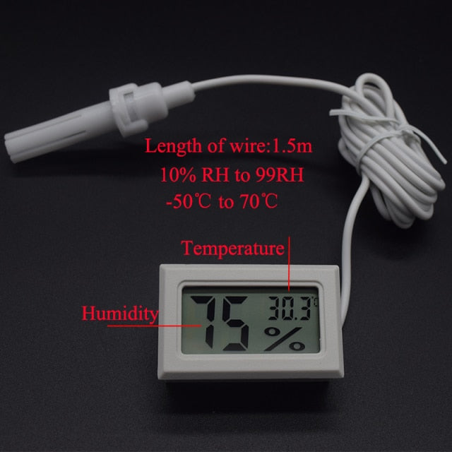 Mini Digital Humidity Meter Thermometer Hygrometer Sensor Gauge LCD Temperature Refrigerator Aquarium Monitoring Display Indoor