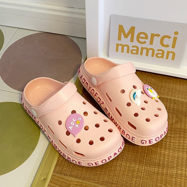 Hot Sale Pink Cute Summer Sandals Women Beach Sandals Non Slip Comfortable Lightweight Outdoor Sandals Woman zuecos de mujer