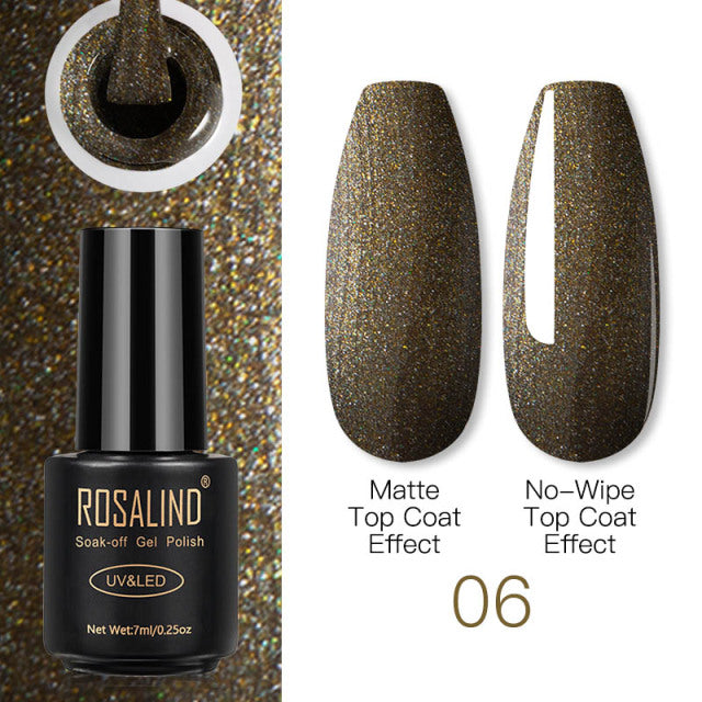 ROSALIND Nail Gel Polish Lamp Gel Polish For Nails Art Manicure With Matt Base Top Coat For Semi Permanant Varnishes Gellak