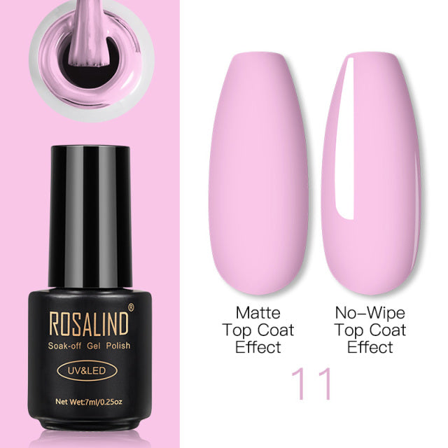 ROSALIND Nail Gel Polish Lamp Gel Polish For Nails Art Manicure With Matt Base Top Coat For Semi Permanant Varnishes Gellak