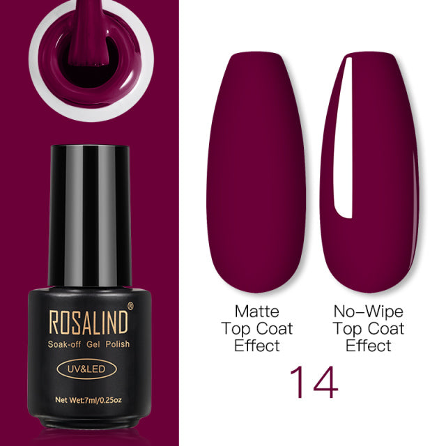 ROSALIND Nail Gel Polish Lamp Gel Polish For Nails Art Manicure With Matt Base Top Coat For Semi Permanant Varnishes Gellak