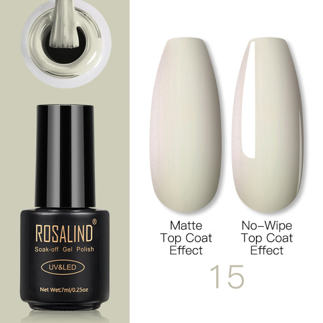 ROSALIND Nail Gel Polish Lamp Gel Polish For Nails Art Manicure With Matt Base Top Coat For Semi Permanant Varnishes Gellak