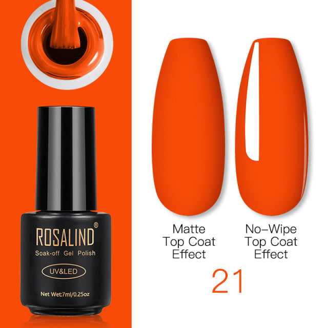 ROSALIND Nail Gel Polish Lamp Gel Polish For Nails Art Manicure With Matt Base Top Coat For Semi Permanant Varnishes Gellak