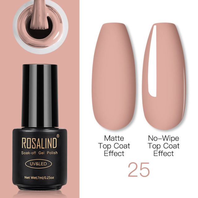 ROSALIND Nail Gel Polish Lamp Gel Polish For Nails Art Manicure With Matt Base Top Coat For Semi Permanant Varnishes Gellak