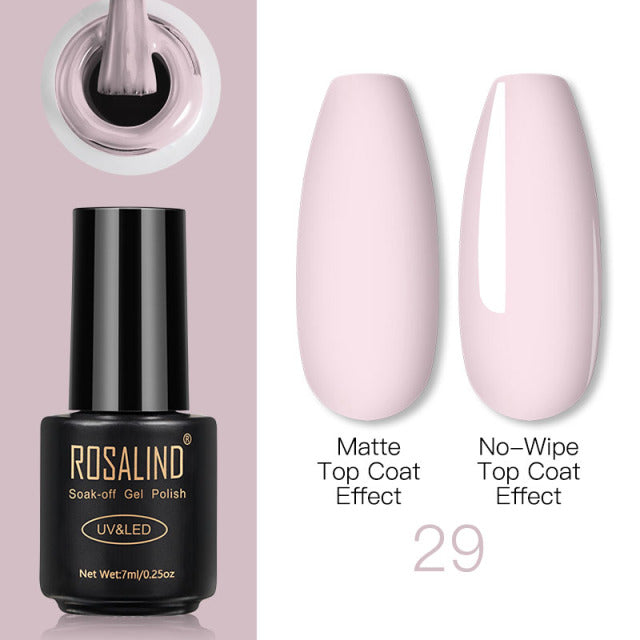 ROSALIND Nail Gel Polish Lamp Gel Polish For Nails Art Manicure With Matt Base Top Coat For Semi Permanant Varnishes Gellak