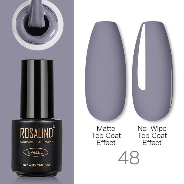 ROSALIND Nail Gel Polish Lamp Gel Polish For Nails Art Manicure With Matt Base Top Coat For Semi Permanant Varnishes Gellak
