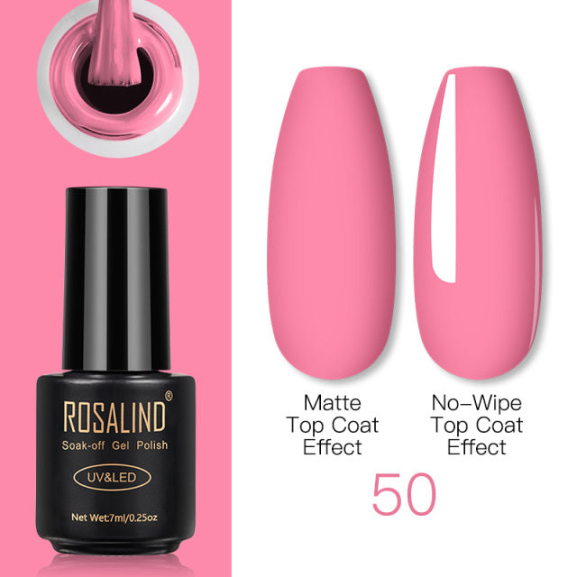 ROSALIND Nail Gel Polish Lamp Gel Polish For Nails Art Manicure With Matt Base Top Coat For Semi Permanant Varnishes Gellak