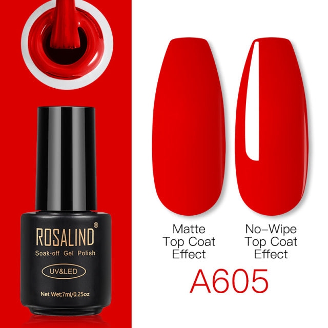 ROSALIND Nail Gel Polish Lamp Gel Polish For Nails Art Manicure With Matt Base Top Coat For Semi Permanant Varnishes Gellak