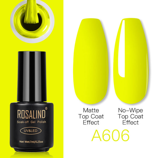 ROSALIND Nail Gel Polish Lamp Gel Polish For Nails Art Manicure With Matt Base Top Coat For Semi Permanant Varnishes Gellak